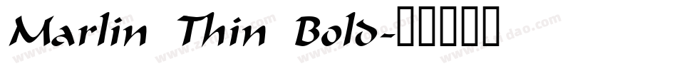 Marlin Thin Bold字体转换